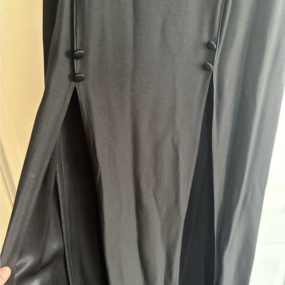 Vintage women’s Jessica McClintock Gunne Sax black gown with slits & wrap 5/6 - Picture 6 of 9